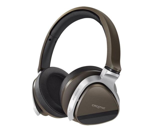 Creative Aurvana Gold czarno-brązowe z mikrofonem - 179588 - zdjęcie 2